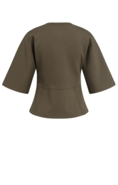 YAYA Zachte jersey top met wijde mouwen