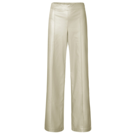 YAYA Faux leren metallic wijde broek