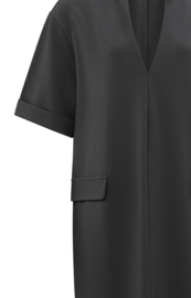 YAYA Jersey midi jurk met zakken