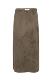 YAYA Suedine rok met gelaagd detail