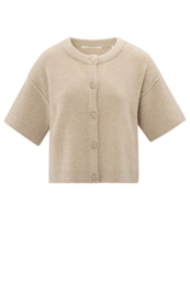 YAYA Gebreid vest met korte mouw