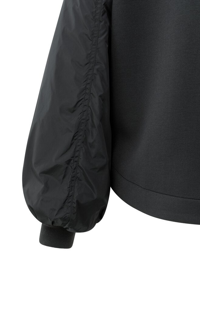YAYA Fleece jas met nylon bomberjack mouwen