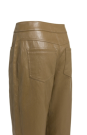 YAYA Kunstleren broek met siernaden