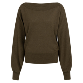 YAYA Gebreide trui met vleermuismouwen en handdoekstof structuur