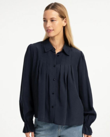 YAYA Doorzichtige geplooide blouse