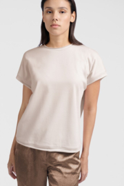 YAYA T-Shirt met korte mouw en klein randje op de mouw