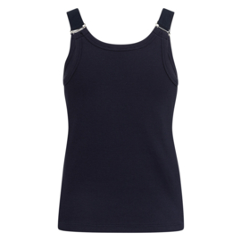 YAYA Geribd singlet met ringdetails op de schouderbanden