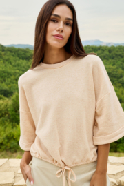 YAYA Sweatshirt met korte mouw en koord