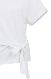 YAYA Top met ronde hals en knoopdetail