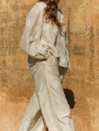 YAYA Geborduurde blouse met losse pasvorm