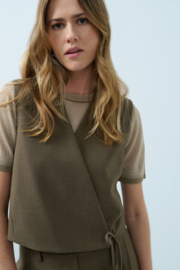 YAYA Geweven gilet met overslageffect