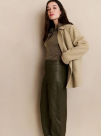 YAYA Broek van faux leather met siernaden