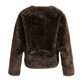 YAYA Oversized korte jas van imitatiebont