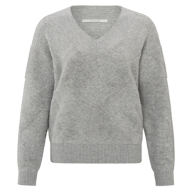 YAYA V hals trui met texture