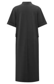 YAYA Jersey midi jurk met zakken