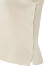 YAYA Mouwloze top met knoop details