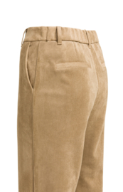 YAYA Suede broek met wijde pijpen