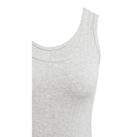 YAYA Geribd singlet met sierlijke hals rand