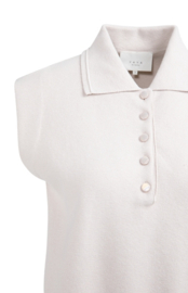 YAYA Mouwloze trui met kraag en knoopjes