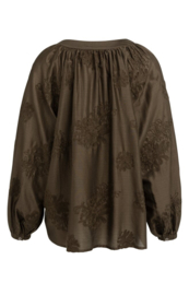 YAYA Geborduurde blouse met losse pasvorm