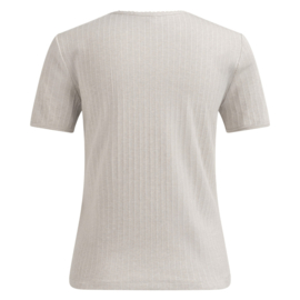 YAYA Geribd T-Shirt met subtiel hals detail