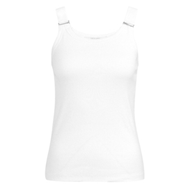 YAYA Geribd singlet met ringdetails op de schouderbanden