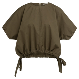 YAYA Boxy top met strikken aan de onderkant