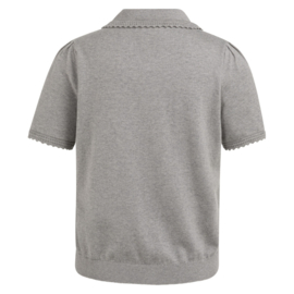 YAYA Gebreid vest met korte mouwen en opstaande kraag