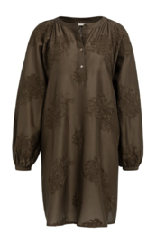 YAYA Geboorduurde jurk met lange mouwen