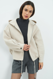 YAYA Oversized jas van wolmix met capuchon