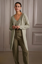 YAYA Geweven broek met hoge taille en rechte pijpen