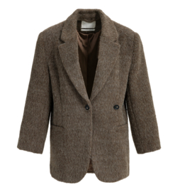 Oversized blazer van wolmix met een stijlvolle sluiting