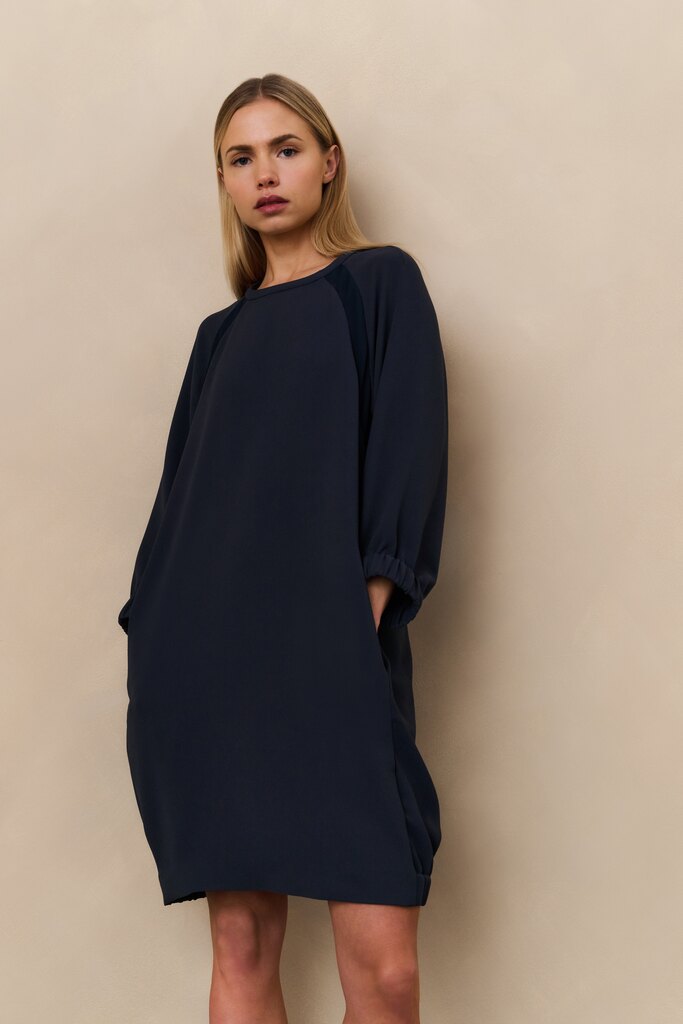 YAYA Jurk met raglan mouw en details met elastiek