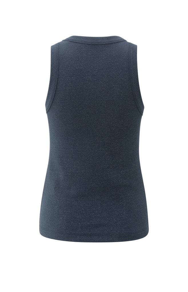 YAYA Rib Top met metallic glitter