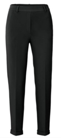 YAYA Zwarte scuba broek met rechte pijpen