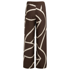 YAYA geprinte broek met wijde pijpen
