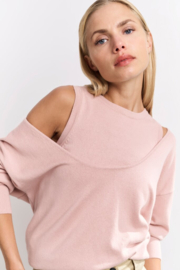 YAYA Trui met diepe ronde hals en bijpassende tanktop