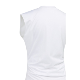 YAYA Mouwloze top met  rimpeling aan de zijkant