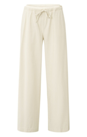 YAYA Wide leg broek met satin band
