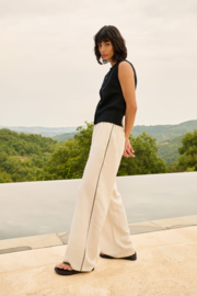 YAYA Wide leg broek met contrast