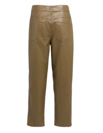 YAYA Kunstleren broek met siernaden