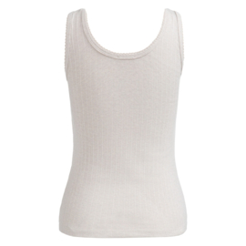 YAYA Geribd singlet met sierlijke hals rand