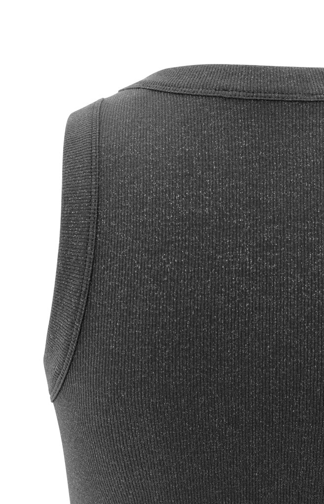 YAYA Rib Top met metallic glitter