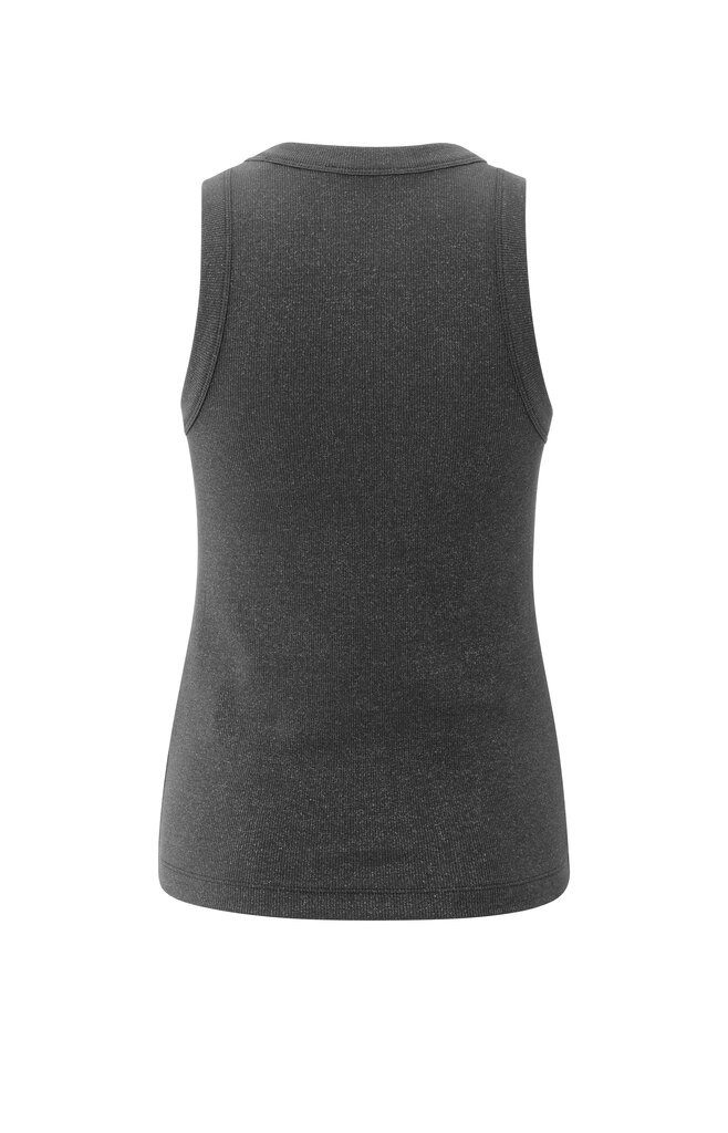 YAYA Rib Top met metallic glitter