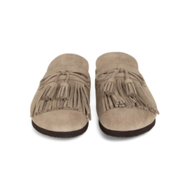 YAYA Suede instapschoen met kwastjes