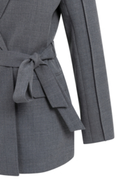 YAYA Geweven wikkelblazer met riemdetails