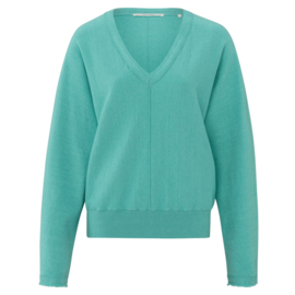 YAYA V-Hals trui van sweat stof met lange mouw