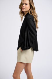 YAYA Oversized blouse met V-hals, grote ballonmouwen en knopen