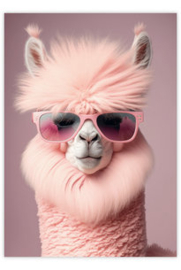 GIVE-X postkaart Alpaca met zonnebril