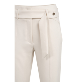 YAYA Broek met rechte pijpen hoge taille en riem